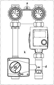 SYSTEMY ZEWCZE Grupy pompowe, rozdzielacze i sprzęgła hydrauliczne "Regumat S-130" grupy pompowe bez pompy DN20 AU-OVE-RR01-355051 1355051 153,00 SZT OG z pompą Grundfos Alpha2 15-60 DN20