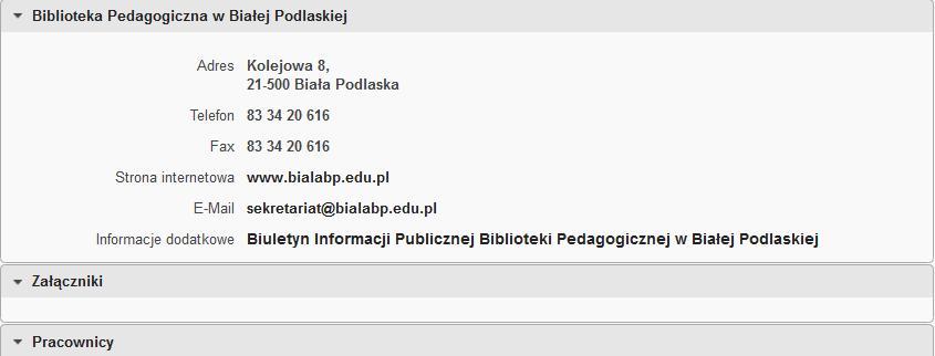 organizacyjnych oraz rejestry zmian, czyli informacje o zmianach dokonywanych w poszczególnych wpisach Rys.