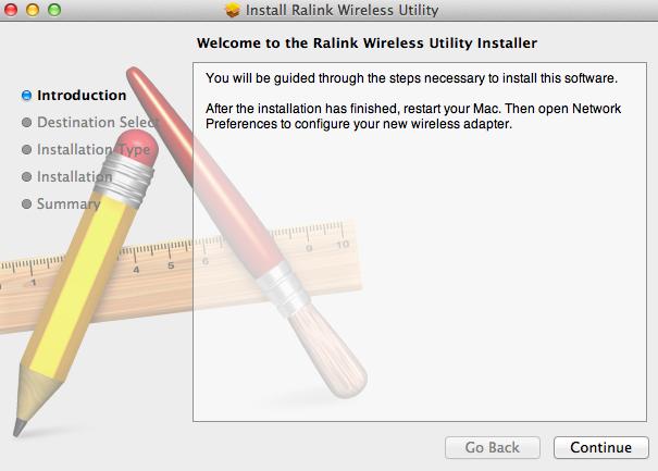 III. Mac OS IV-1. Instalacja sterowników 1. Dwukrotnie kliknij plik Wlan_11n_USB aby uruchomić narzędzie instalacji sterowników.