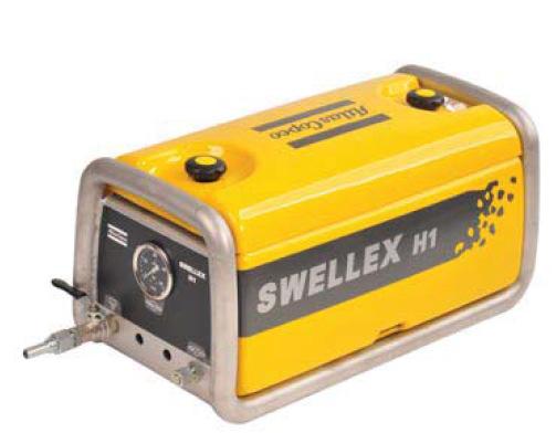 Pompy hydrauliczne Swellex H1 i HC1-L Pompa hydrauliczna Swellex H1 została zaprojektowana do pracy w układzie hydraulicznym samojezdnych wozów kotwiących. Pompa H1 jest wytrzymała i niezawodna.