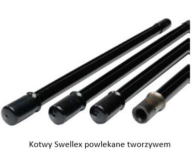 Kotwy Swellex powlekane tworzywem sztucznym Kotwy cierne Swellex powlekane tworzywem sztucznym zapewniają długoterminową ochronę antykorozyjną w ciężkich warunkach korozyjnych dzięki grubej warstwie