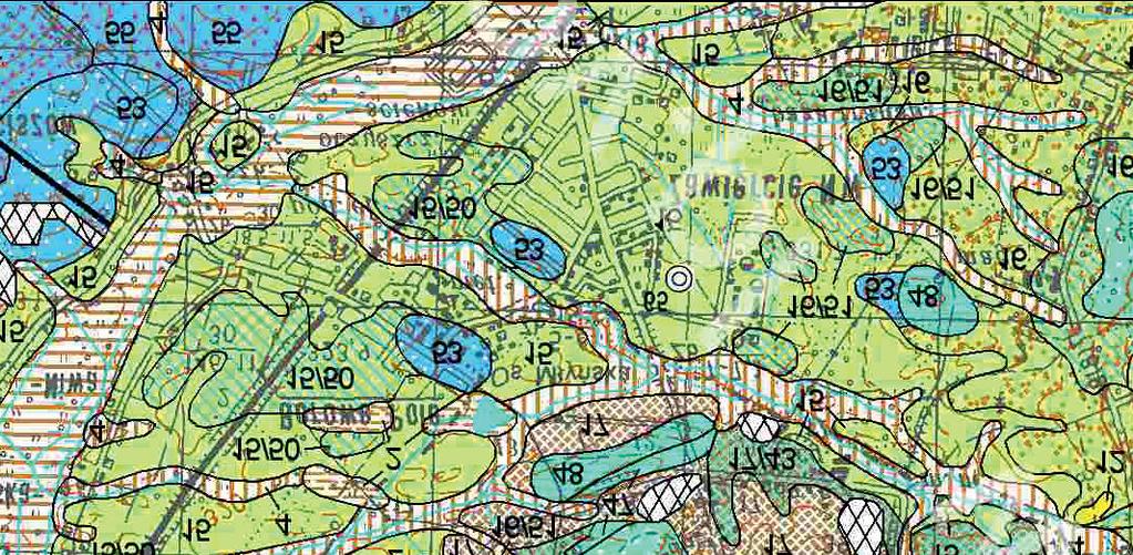 FRAGMENT MAPY TOPOGRAFICZNEJ Skala 1 : 10 000 - rejon dokumentowanych prac