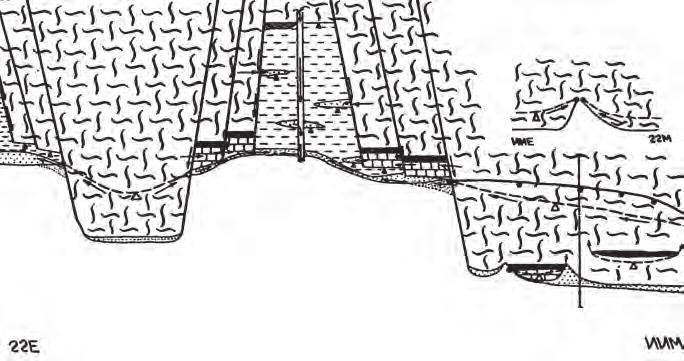 2. Charakterystyka obszaru badań Ryc. 2.9. Schemat obiegu wody w rejonie Rowu Krzeszowickiego ( Tlałka 1970 ) Fig. 2.9. Scheme of water circulation in the Rów Krzeszowicki region ( Tlałka 1970 ) bruzdą ( 335 240 m n.
