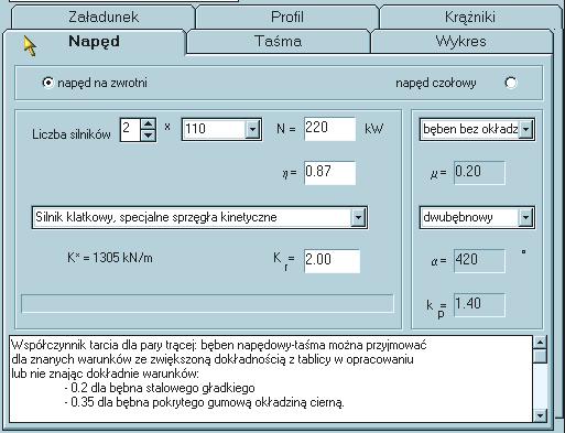 Napęd Współczynnik przeciążalności napędu K r.