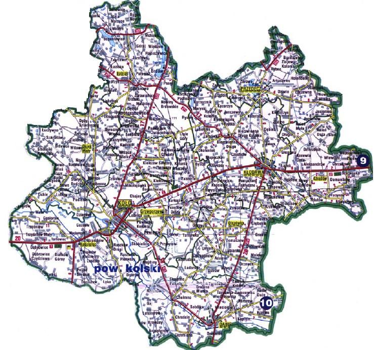 Rysunek 2 Gminy należące do Związku Międzygminnego Kolski Region Komunalny. Do Związku Międzygminnego Kolski Region Komunalny należą wszystkie gminy powiatu kolskiego.