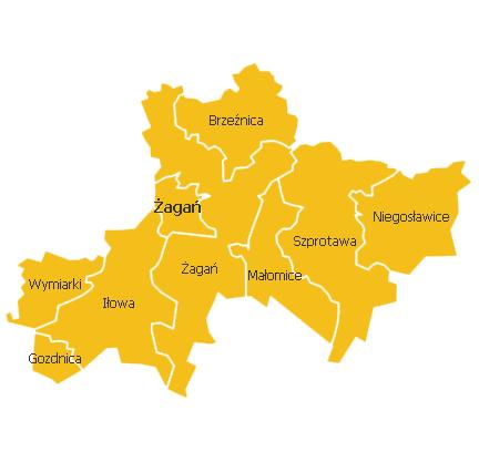 część zajmują tereny zabudowane, nieużytki i wody.