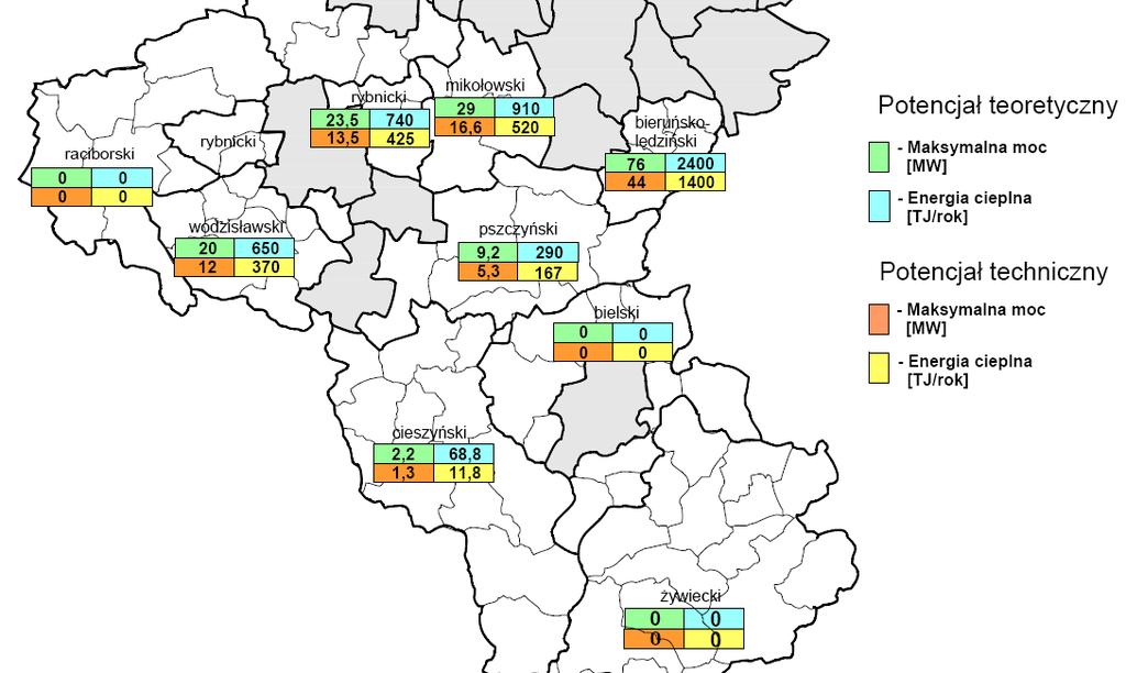 Teren gminy Bieruń zakwalifikowano jako strefę A biorąc pod uwagę termokonwersję energii promieniowania słonecznego za pomocą płaskich kolektorów słonecznych i produkcję ciepłej wody użytkowej (c.w.u.).