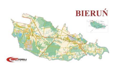 Cechą charakterystyczną Bierunia jest występowanie dwóch skupisk miejskich - Bierunia Starego i Bierunia Nowego, oddalonych od siebie o ok. 7 km.