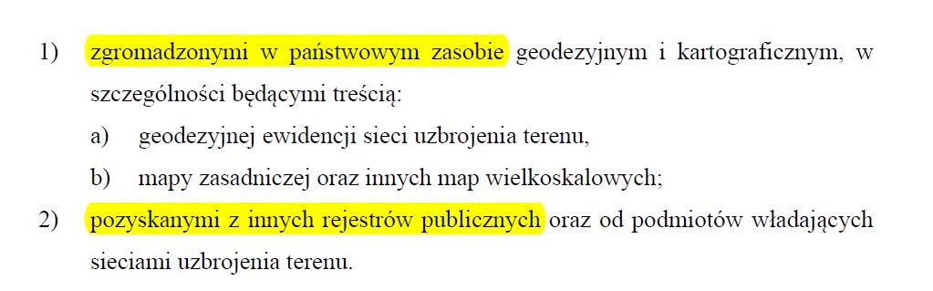 PGiK GESUT Geodezyjna Ewidencja Sieci