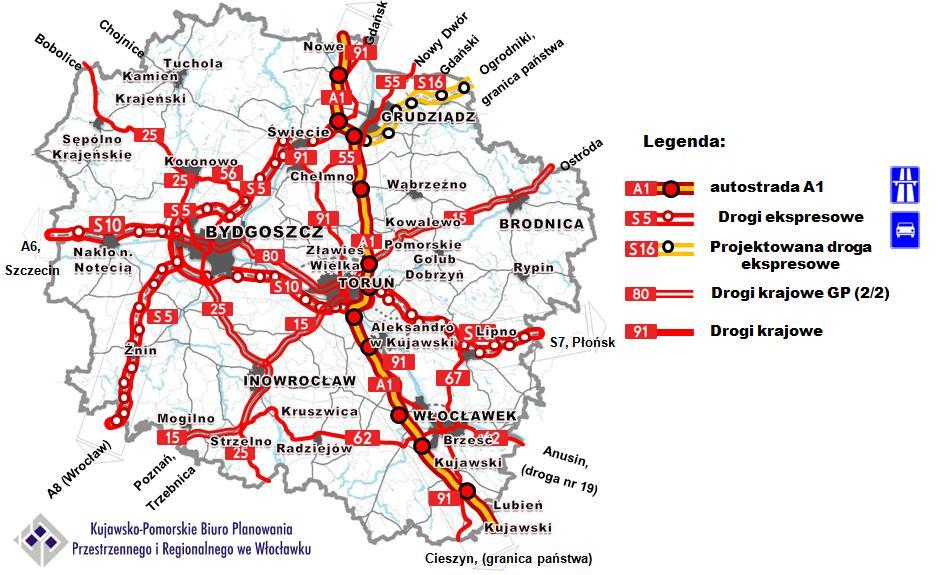 rozbudowa i przebudowa istniejącej sieci dróg krajowych i wojewódzkich ma służyć poprawie dostępności transportowej całego regionu i wzmocnieniu kooperacyjnych i handlowych powiązań