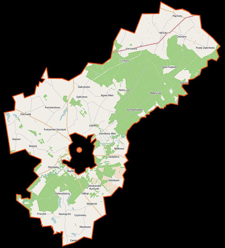 Źródło: pl.wikipedia.org Położenie fizyczno-geograficzne warunkuje rodzaj użytkowania gruntów. W Dolinie Drwęcy przeważają tereny leśne, a na Pojezierzach przeważają użytki rolne.