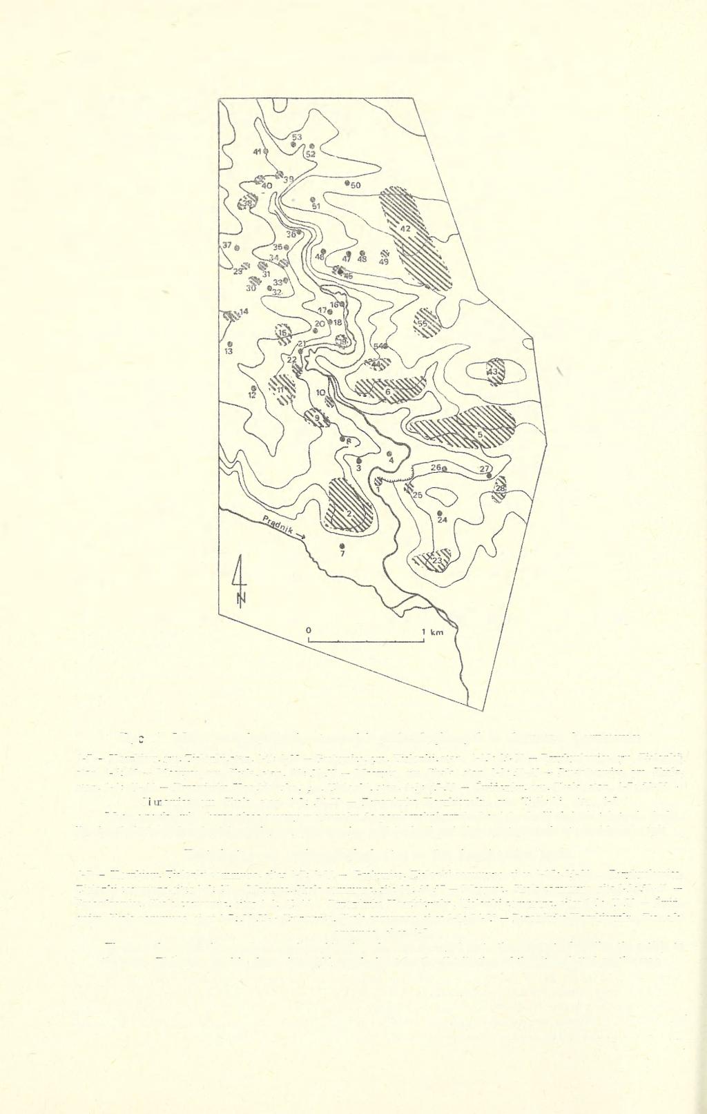 268 PAWEŁ VALDE-NOWAK Ryc. 1. Mapa rozmieszczenia stanowisk archeologicznych w dorzeczu Korzkiewki 1-7 Korzkiew, gm. Zielonki,stan. 1-7; 8-22 Grębynice, gm. Zielonki, stan.
