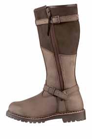 Specjalna podeszwa Ice Grip. Materiał zewnętrzny: Nubuk/skóra; Wyściółka: GORE-TEX, wyciągany filcowy ocieplacz; Waga: OK 850 g (w rozmiarze 7,5); Kolory: Erde.