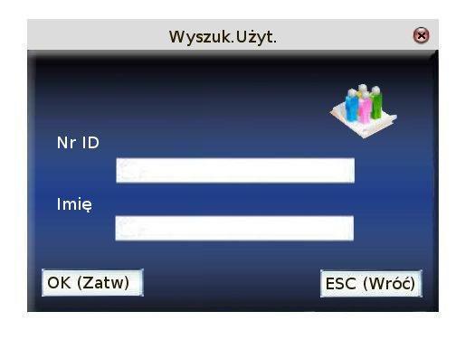 6. Zapisywanie/Anulowanie zmian - aby zapisać zmiany naciśnij M/< lub wejdź klawiszami / na opcję OK(Zatw) lub ESC(Wróć).