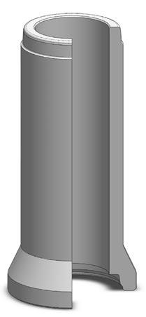 RURY BETONOWE I ŻELBETOWE TYPU WIPRO Rury typu WIPRO to rury betonowe i żelbetowe o przekroju okrągłym bez stopki o średnicy DN 300-1200 mm i długości 2500 mm, ze zintegrowaną uszczelką gumową w