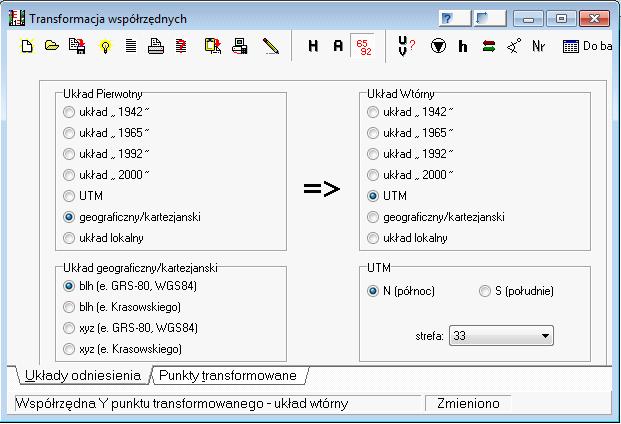 Stref te, o południkach osiowch 5 E, E i 7 E onacone są odpowiednio numerami 33, 3 i 35 (rs..7.).