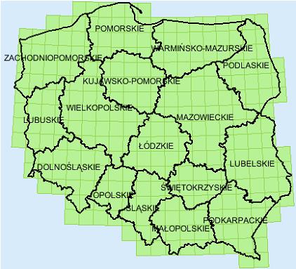 .. Układ współrędnch GUGIK8 Układ GUGIK8 - określon w odworowaniu stereograficnm niegeocentrcnej elipsoid Krasowskiego, bł stosowan w opracowaniach map topograficnch w skalach : i :5.