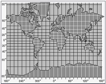 Siatka kartograficna południków i równoleżników Mercatora =a tg = =R aλ Rs..3.