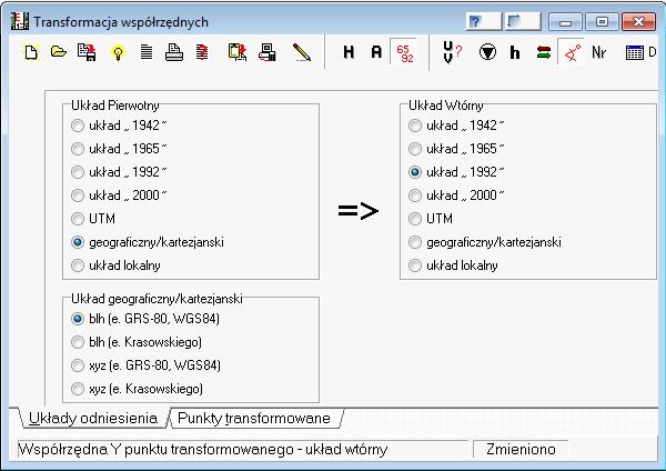 Prelicanie współrędnch φ λ ora analia niekstałceń Prelicenie współrędnch φ, λ, punktu P (rs..6.