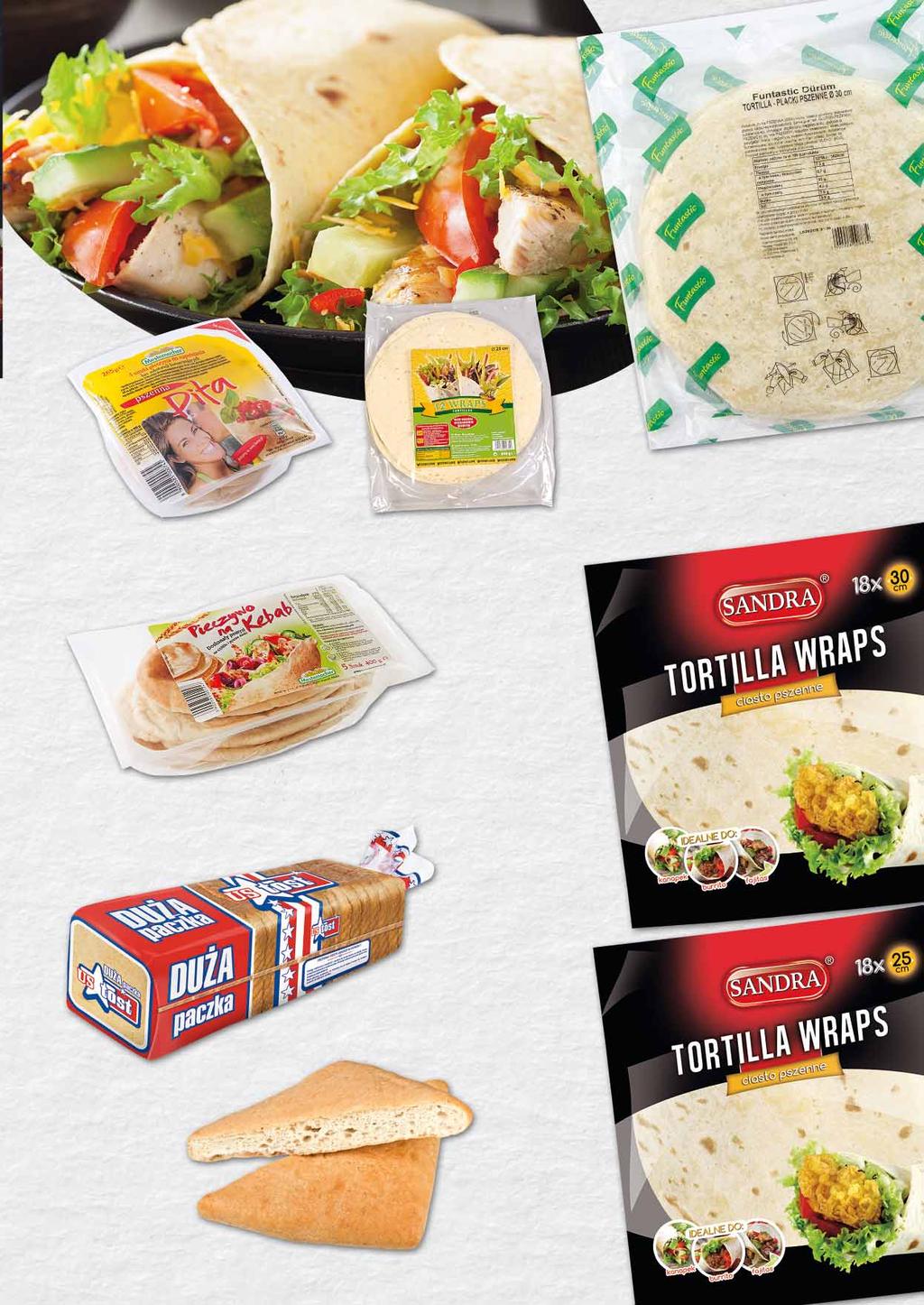 PITA PSZENNA 265 G 72337819 TORTILLA 840 G/12 SZT. x 25 CM 34981845 TORTILLA DURUM 960 G/12 SZT.