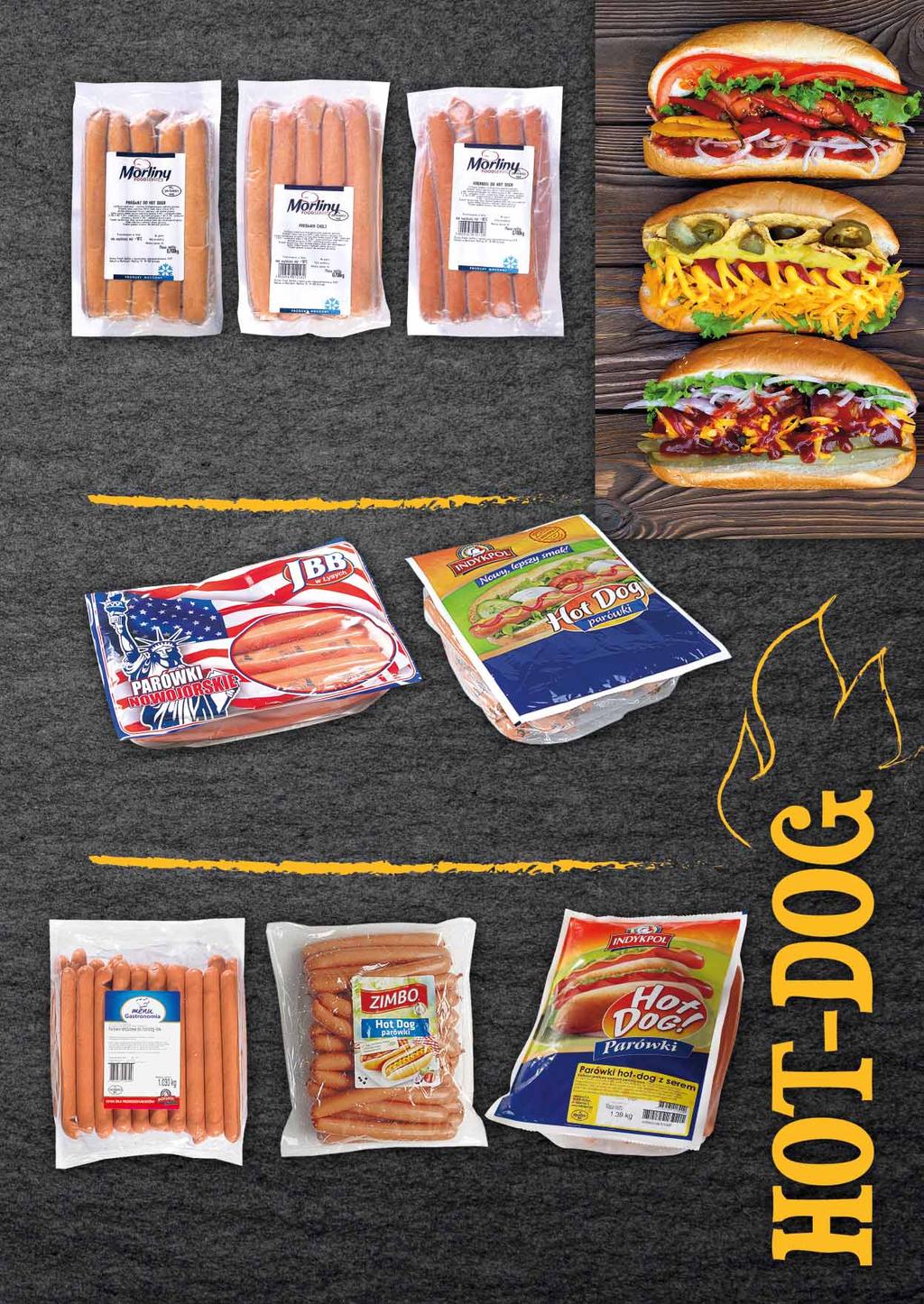 PARÓWKI DO HOT DOGA 700 G 48215255 PARÓWKA CHILI HOT DOG 700 G 48224711 KABANOS DO HOT DOGA 700 G 48177703 PARÓWKI NOWOJORSKIE OK. 1,4 KG jednostka sprzedaży 1 kg 42536771 PARÓWKI HOT DOG MAP OK.