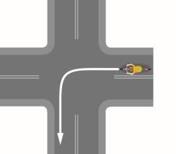 W sytuacji pokazanej na rysunku rowerzysta: a) włącza się do ruchu, wyjeżdżając z drogi dla rowerów na jezdnię b) musi się zatrzymać przed linią przerywaną i może ruszyć