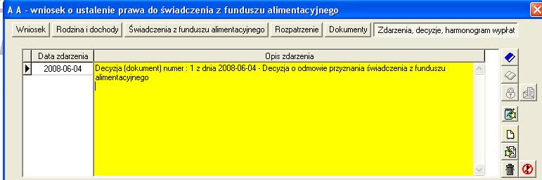 W trakcie zakładania nowego zdarzenia w oknie nowe zdarzenie pełna nazwa zdarzenia prezentowana jest w polu opis.