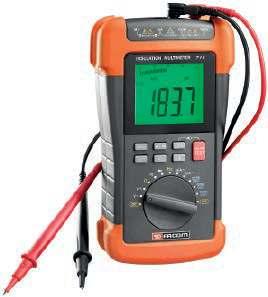 P500 Tester izolacji od 1 do 4000 MΩ @ 250 V, 500 V, 1000 V Prąd stały/zmienny: pomiar od 0 do 600 V Prąd stały/zmienny: pomiar od 0 do 400 ma Omomierz: od 1 Hz do 100 Khz Tester diody Test ciągłości