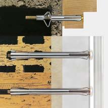 MRD - HK Kołek metalowy do ościeżnic Kołki MRD stosuje się do mocowania ościeżnic drzwi i okien z aluminium, tworzywa sztucznego i drewna oraz do mocowania łat i krawędziaków drewnianych.