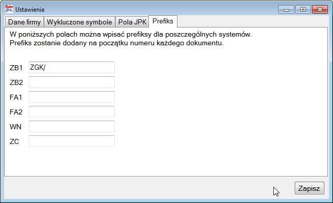 xsd" numery pól powinny być ustawione następująco: Ekran 2. 3.4.