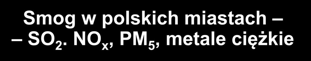 Smog w polskich miastach SO 2.