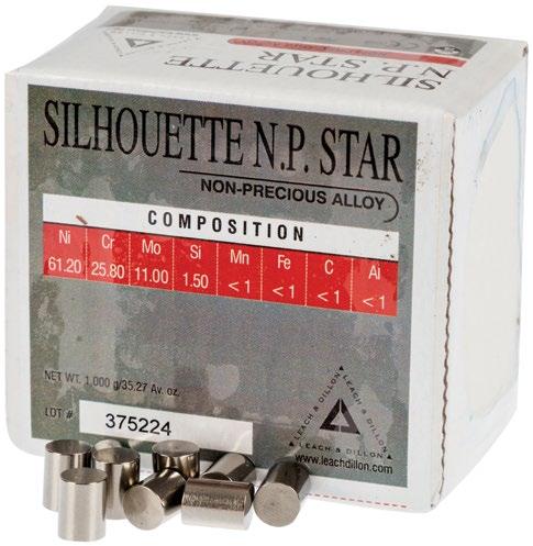 Silhouette NP Stop pod korony i mosty Skład Ni76% Cr14% Mo6% Al2% Be1,8% WAK : 14.