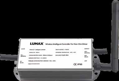 LUMAX ZigBee Inteligentny system sterowania oświetleniem Kontroler ZigBee dla zasilaczy nieściemnialnych Opis: Kontroler kompatybilny z oprawami nieściemnialnymi.