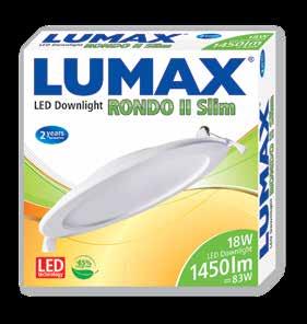 LUMAX Rondo II Slim Downlight LED do montażu w sufitach podwieszanych LOR1813 18W IP - EAN szt.