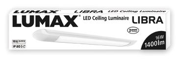 LUMAX Libra Oprawy sufitowe LED 30 000 h >30 000 LOP1602 16W 1400lm 16W 2x18W IP20 1400 16W LED lamp 100-240V VAC 110 4000 F 16kWh/1000h 30 000 h >30 000 32kWh/1000h LOP3202 32W 2800lm 32W 2x36W IP20