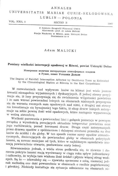 na: lata 60-te (działalność Zespołu pod kierunkiem prof.