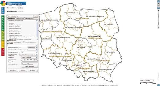 238 WYBRANE DZIAŁANIA WSPIERAJĄCE ROZWÓJ SPOŁECZEŃSTWA INFORMACYJNEGO W OBSZARACH Funkcjonalności i zakres danych Portalu Geostatystycznego Portal to narzędzie do interaktywnej prezentacji