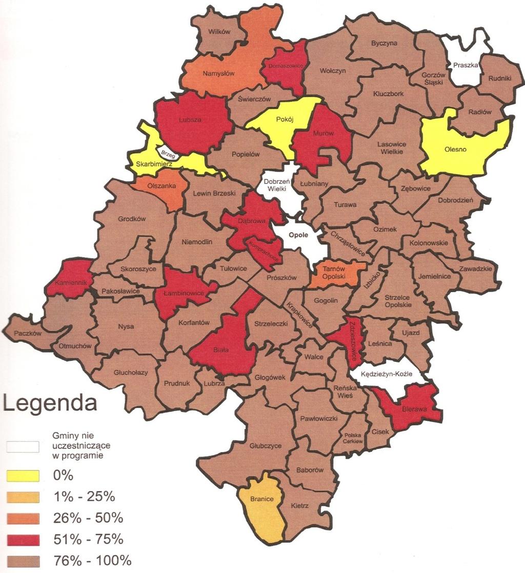 % nadesłanych sprawozdań z sołectw