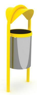 Kosz na śmieci - kosz z blachy ocynkowanej, malowanej proszkowo, o pojemności 30 l.