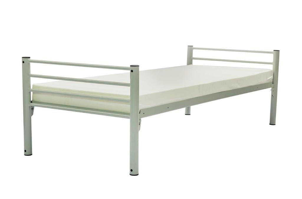 210 cm 86 cm 60,7 cm Łóżko metalowe pojedyncze produkt certyfikowany Wytrzymałe, solidne łóżko, dla
