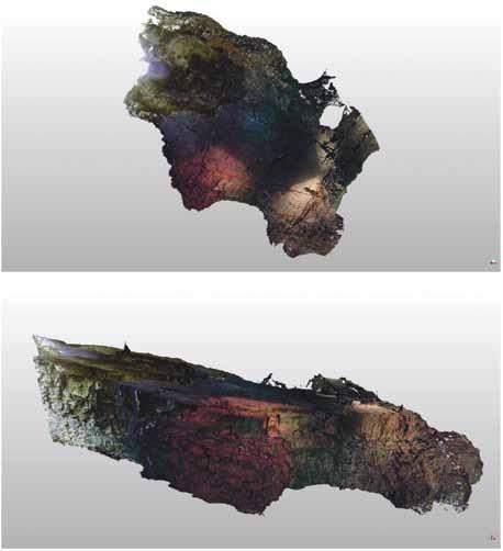 24 PRZEGLĄD GÓRNICZY 2015 Rys. 8. Przykłady modeli 3D sali wejściowej jaskini Szachownica na bazie zarejestrowanych skanów Fig. 8. Examples of 3D models of the cave Chessboard entrance hall on the basis of registered scans 4.