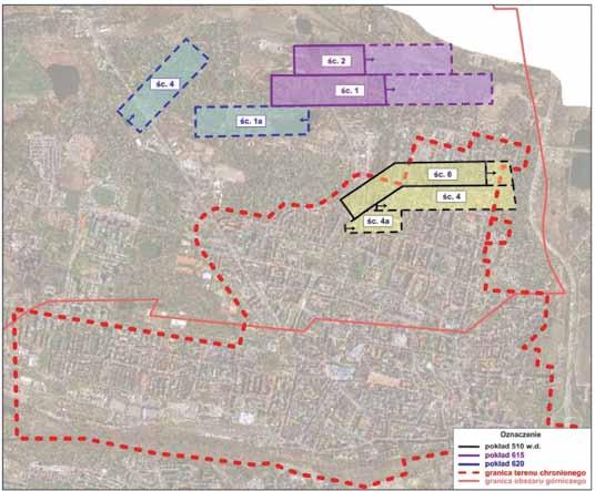 Nr 5 PRZEGLĄD GÓRNICZY 37 Rys. 4. Eksploatacja kopalni Bobrek-Centrum prowadzona i projektowana w okresie 2012 2014 Fig. 4. Designed and conducted exploitation of Bobrek-Centrum mine in the period 2012 2014 du 507 na wysokość 2,2 m z zawałem stropu (1976 1980).