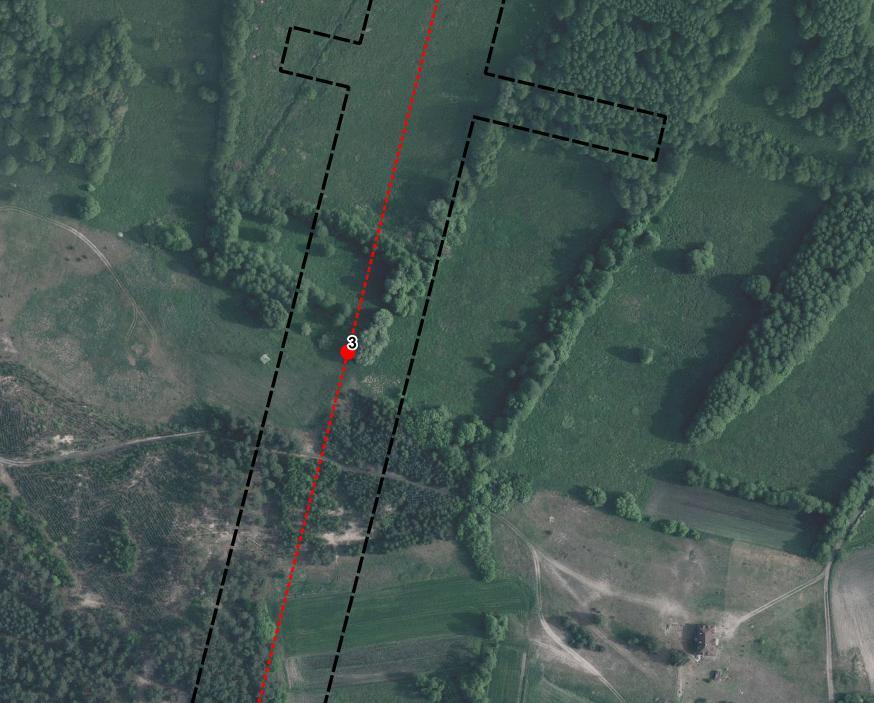 Ortofotomapa Karta uwarunkowań ekofizjograficznych projektowanego przebiegu elektroenergetycznej linii napowietrznej 400 kv Jasiniec-Pątnów: widok nr 3 Działka ewidencyjna Klasa glebowa Użytkowanie