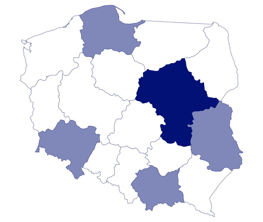 1.5. Dostępność usługi car sharingu Gdańsk (10) Carsharing Energa Warszawa (668) 4Mobility Traficar PANEK Car Sharing SwopCar Omni Wrocław (5) GoGet Lublin (15) Lubelski Samochód Miejski Kraków (200)