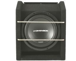 : 86mm Fs: 45,95Hz Qts: 0,87 Vas: 39,55L Xmax: +/-6,0mm, SPL: 87,7dB (1W/1m) 719 SUBWOOFERY AKTYWNE Glow / Element subwoofery z wbudowanym wzmacniaczem mocy w szczelnych, sztywnych i płaskich