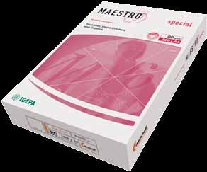 PAPIER KSERO Papier Maestro Standard papier standardowy właściwy do aplikacji monochromatycznych, papier do codziennego użytku białość 146 CIE dostępny w gramaturze 80 g/m 2 indeks format PAP000069