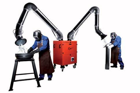 Zastosowanie Urządzenia typu RAK-S są przeznaczone do oczyszczania powietrza z dymów spawalniczych powstających na ruchomych lub stałych stanowiskach pracy.