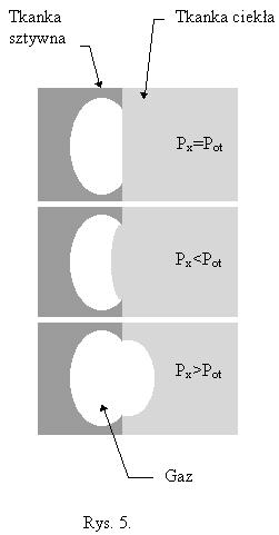 W idealnie czystej i jednorodnej cieczy pęcherzyki gazowe nie powinny powstać, ponieważ Ps dąży do Ydla r bliskiego 0 i D Px nie przekracza Ps dla nieskończenie małego promienia pęcherzyka.