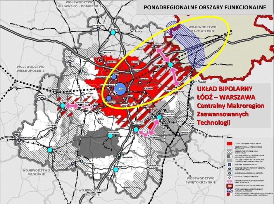 Źródło: Prezentacja Aktualizacja Strategii Rozwoju Województwa Łódzkiego na lata 2007 2020 Problematyka