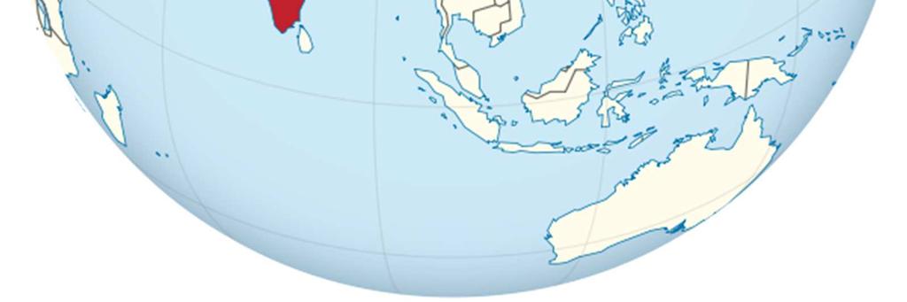 Bangladesz (przez Zatokę Mannar i cieśninę Palk również Sri Lanka). Podział administracyjny Indii obejmuje 28 stanów, 6 terytoriów związkowych i 1 terytorium stołeczne (National Capital Territory).